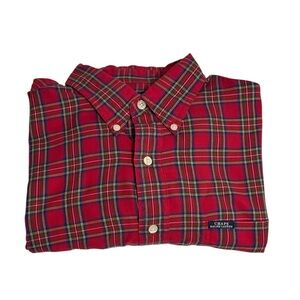 Chaps Ralph Lauren Red Plaid Button Down Shirt